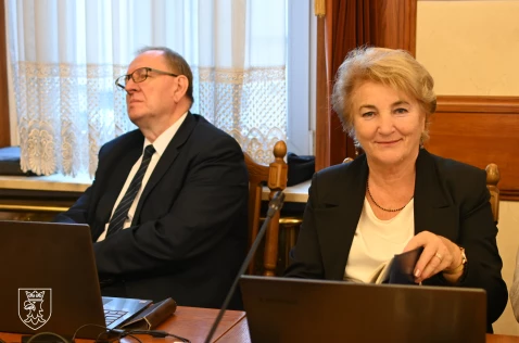 Radny Paweł Kolasa oraz radna Janina Grela